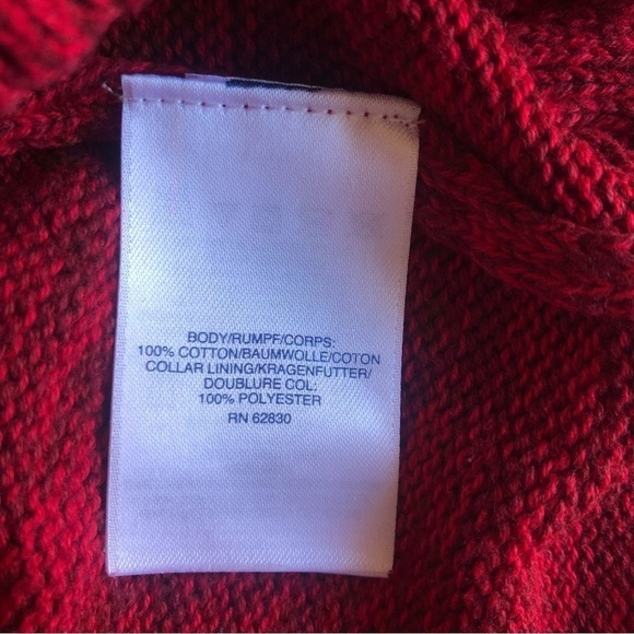 Lands' End Boys Cable Zipper Mock Neck Sweater Size S - Picture 6 of 10